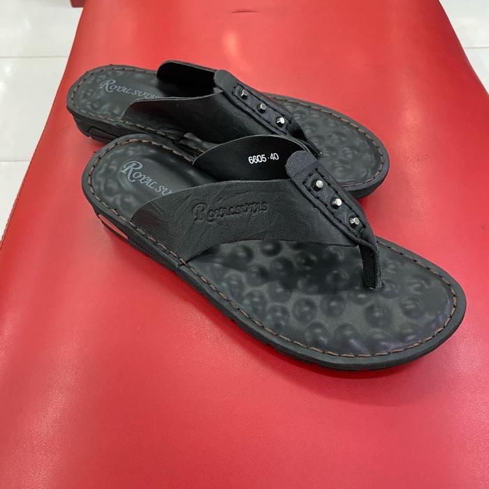 Sandal royal sutas pria kulit