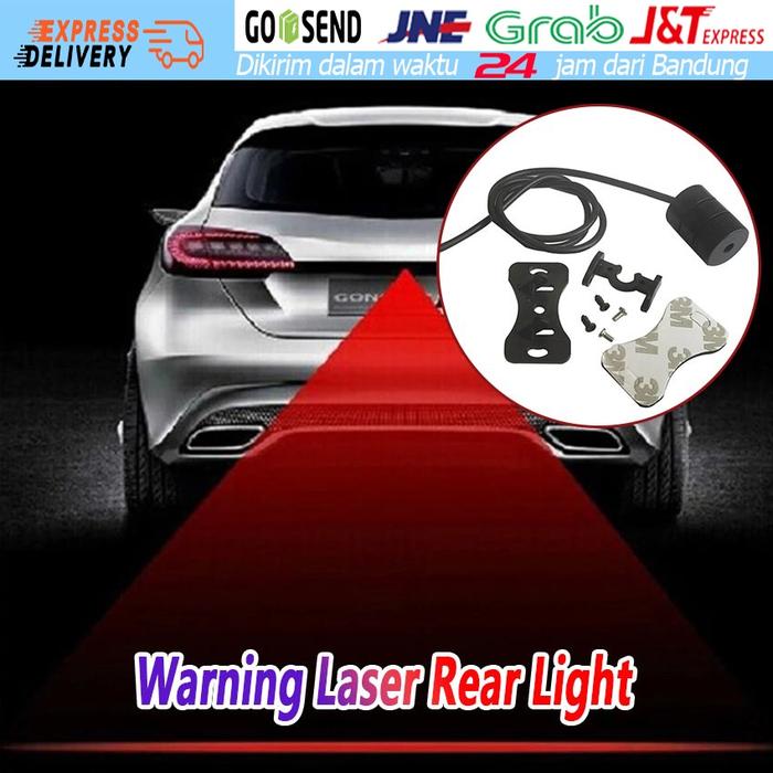 Lampu LED Laser Anti Tabrakan untuk Peringatan Rem Belakang Mobil Car Warning Leser