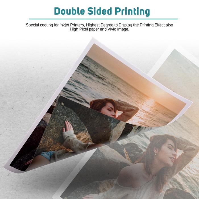 Cetak Art Paper Art Paper Kertas Foto Glossy Dua Sisi Quaff Ukuran A4 120gsm - 300gsm Paket 50 Lemba