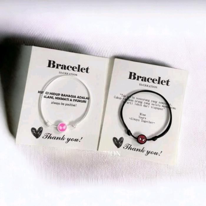 TERMURAH - Gelang Couple Spiderman Miles dan Gwen Tali Korea Gelang Mine and Yours Model Serut Handm