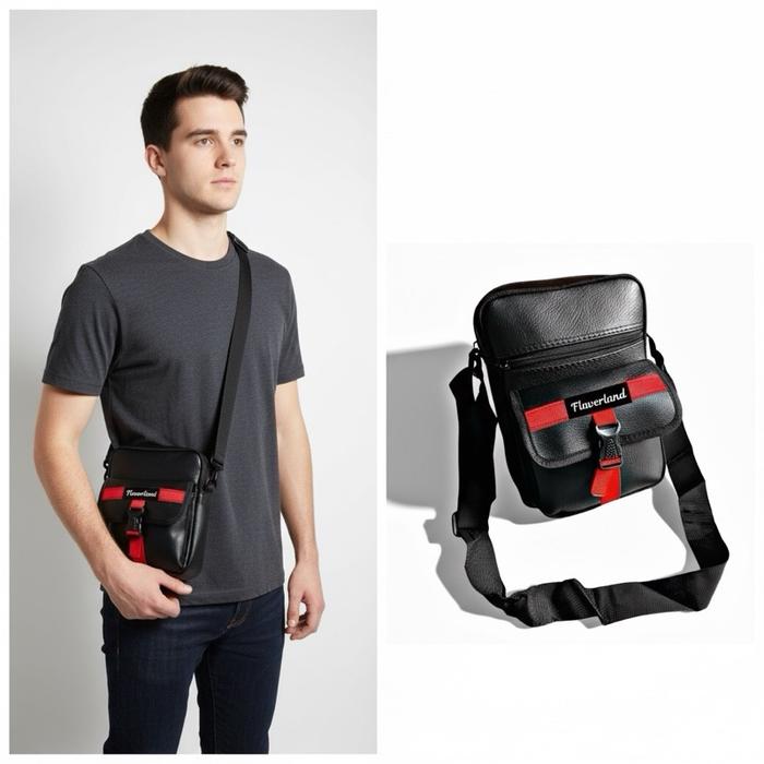 Echo Slingbag pria mini kulit waterproof