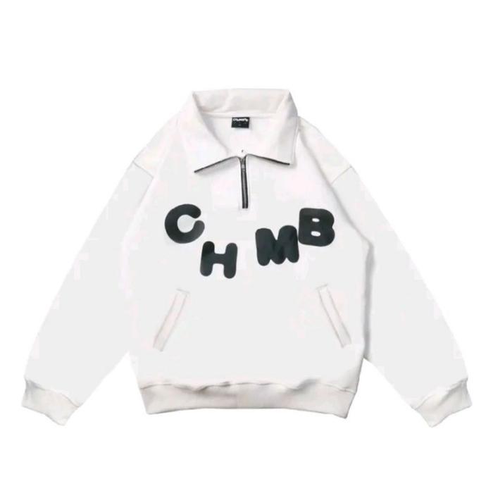 Sweater Hoodie Boxy Halfzip CHMB Oversize Unisex Pria Wanita