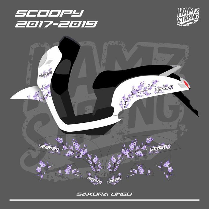 Striping Transparan Scoopy New 2019 Sakura Konsep [NTS]