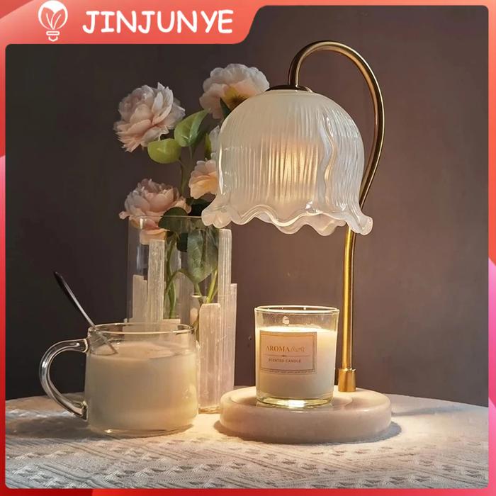 TERBARU Lampu Lilin Aromaterapi Peleburan Lampu Vintage Marmer Eropa Romantis Lampu Bunga Candle War