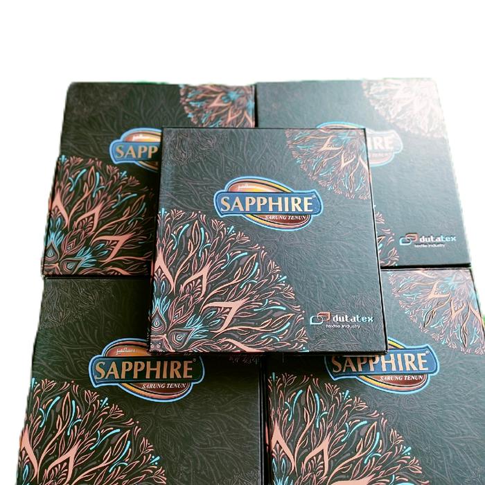 Sarung Sapphire JLTK Songket Jacquard Katun Lembut Warna Mengkilap - Muslim,  Hitam Motif untuk Pria