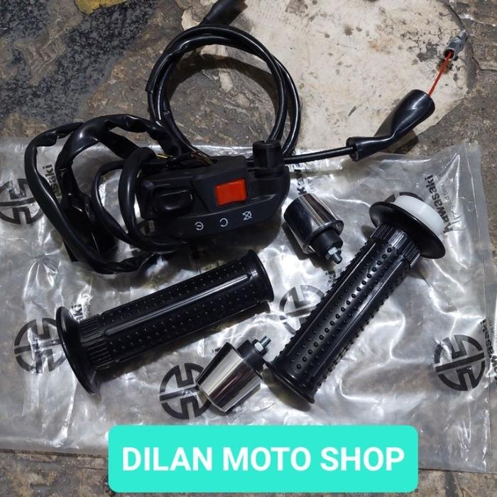 Paket set Gasspontan KSR set hangrip dan jalu stang crum Ninja R Ninja Rr Ninja Ss