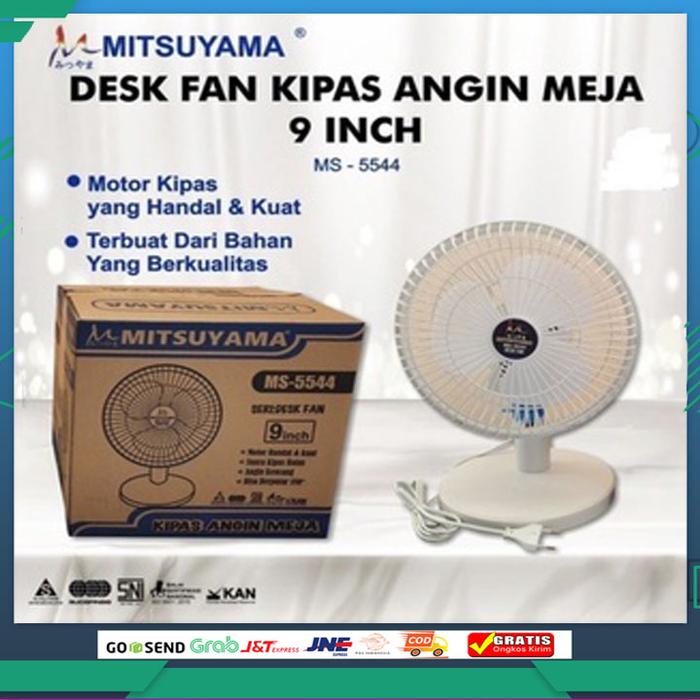 Desk Fan Kipas Angin Meja 9 Inch Mitsuyama MS-5544 ANGIN KENCANG PROMO SUPER MURAH