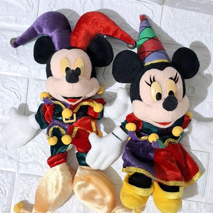 boneka mickey mouse miki tikus kostum badut ada lonceng bel di topi brand original tokyo disneyland 