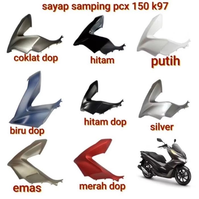 SAYAP TEBENG BODY DEPAN SAMPING KANAN / KIRI PCX 150 New LOKAL K97 Merk Win