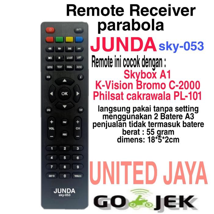 REMOTE RECEIVER PARABOLA BROMO C-2000  PHILSAT CAKRAWALA PL-101 JUNDA SKY-053