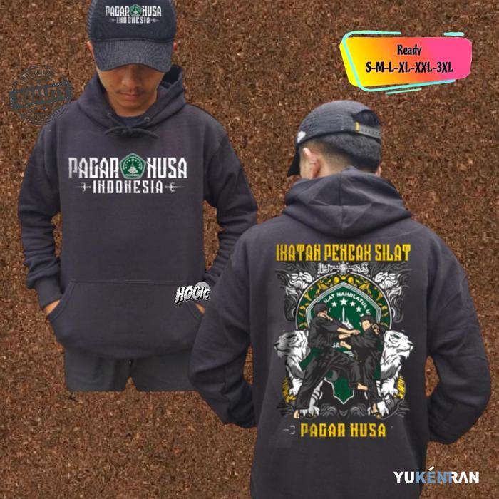 HOODIE JUMPER PAGAR NUSA INDONESIA IKATAN PENCAK SILAT FREE TOPI KEREN Sweater Distro Fleece Pria