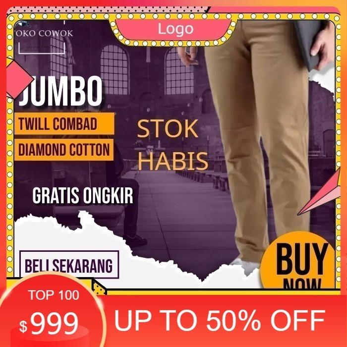 Celana Chino Chinos Cino Panjang Pria Jumbo Kerja Kantor Santai Casual Formal Kualitas Erigo Pants