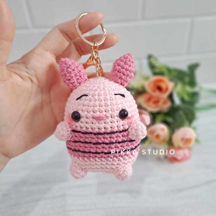 Hot Item Piglet | gantungan tas piglet | piglet amigurumi | gantungan tas lucu