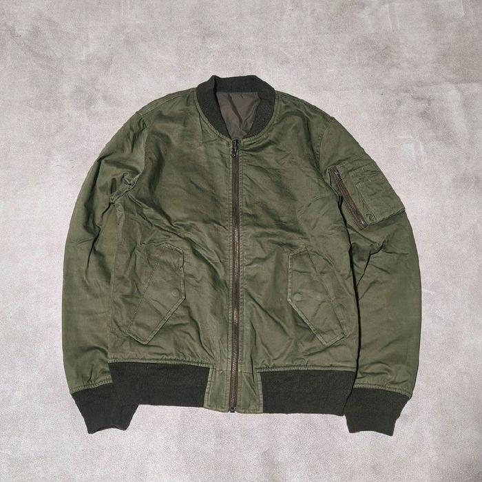 Jaket bomber army military journal standard hijau bekas