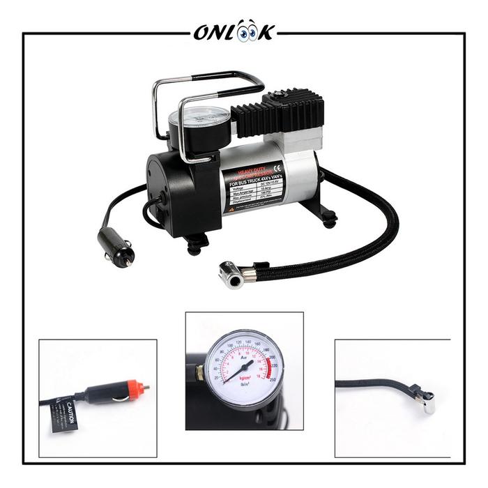 [OL] Kompresor Mini Pompa Angin Ban Motor Mobil Sepeda Portable Elektrik 12V Pompa Angin Portable