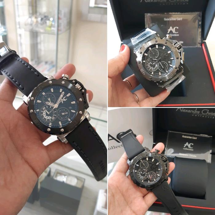 Jam Pria Alexandre Christie AC 9205 MC leather / Collection original / Ac 9205 rantai / AC 9205 rubb