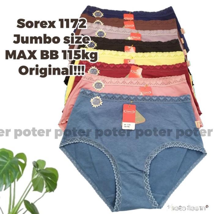 cd celana dalam wanita perempuan cewek jumbo sorex 1172 extra big size ukuran eql xxxl qql xxxxl qxl