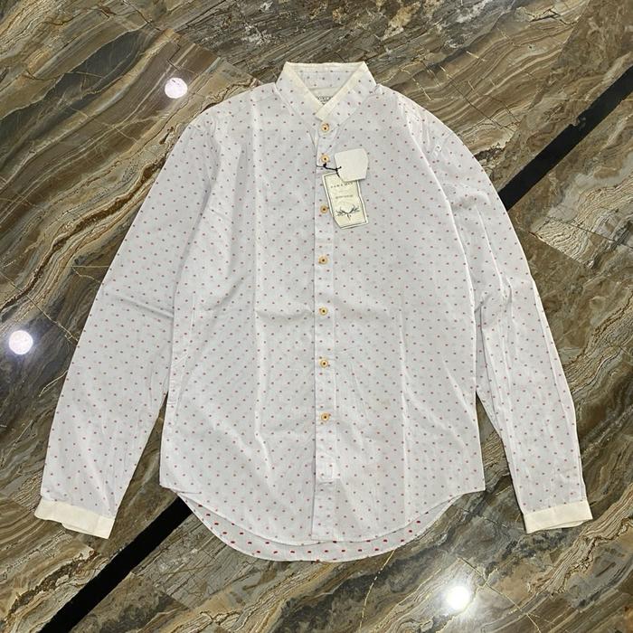 Kemeja Zara man denim couture motif made in portugal BNWT