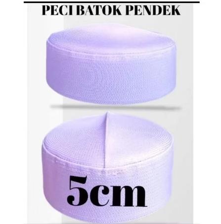 Peci Batok Putih 5cm Pendek 3 Jari Bahan Tebal