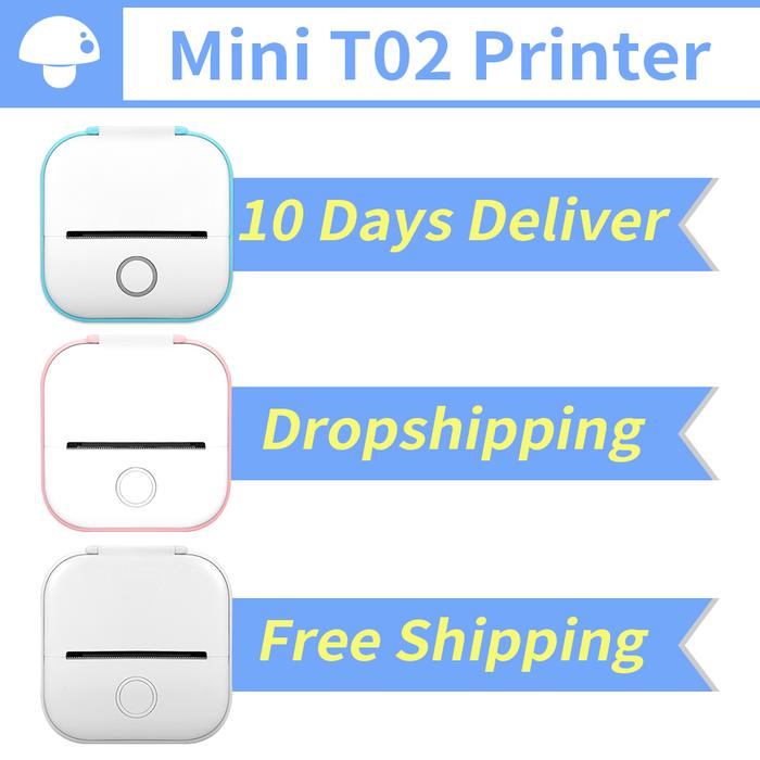 【Droshipping】Phomemo T02 Portable Thermal Printer Mini Printer