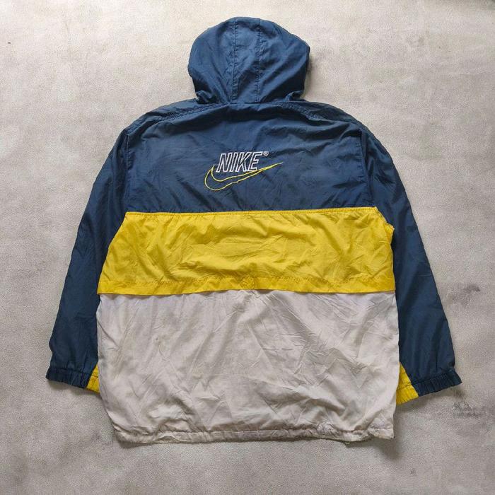 Jaket windbraker nike vtg 90s tri tone 1 bekas