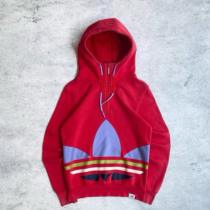 Hoodie Zip Adidas 3 Foil Big Logo second original