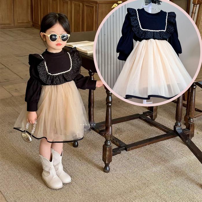 KIYOMI-- Pakaian Anak Super Peri Gaun gadis gaun musim gugur gaun putri gaya putri lucu Korea dari
