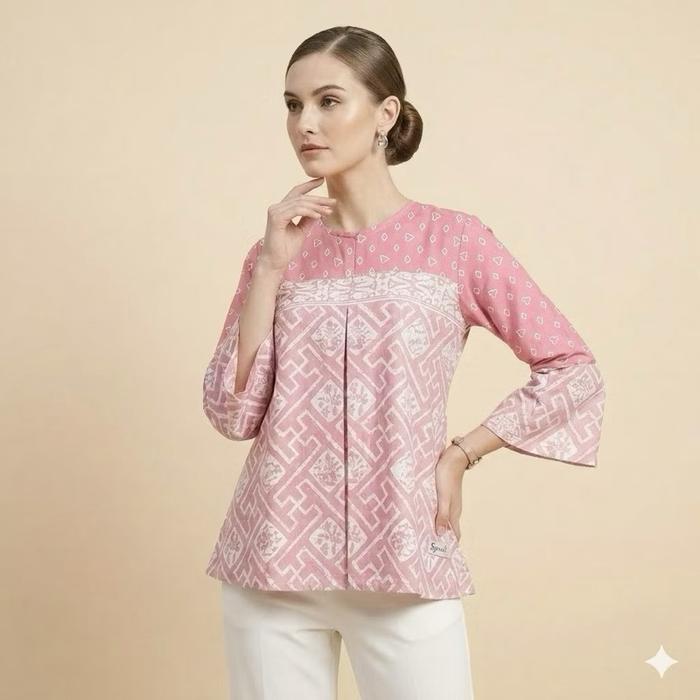 Shanaya Batik Sheila atasan wanita Motif  Katun  Nyaman