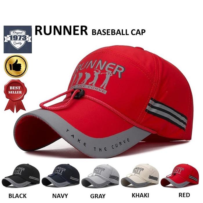 [Toko1973] Baseball cap : RUNNER - Topi Baseball Topi Golf Topi Pancing Topi Pria