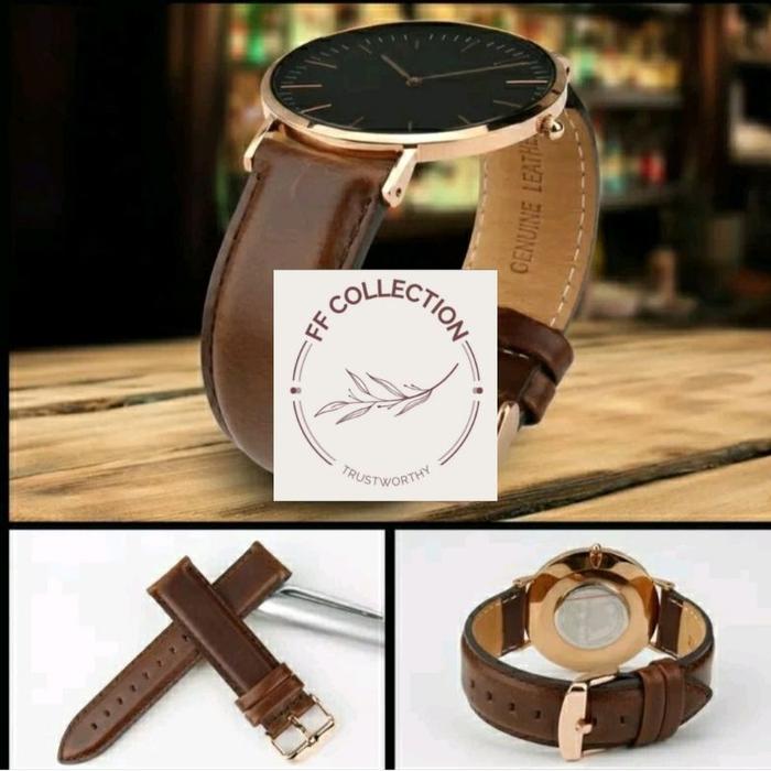 Strap tali jam 5.0.A tangan original  DW daniel wellington kulit asli uk. 18mm 20mm 22mm
