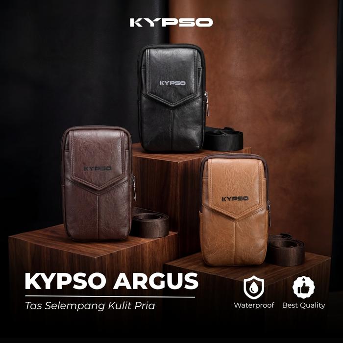 KYPSO Argus Tas Pinggang Kulit Pria Sling Bag Hp Anti Air Sarung Hp Tas Selempang Dompet Waterproof
