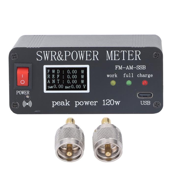 SWR Power Meter Shortwave Antenna Tuner Aluminum Alloy Housing
