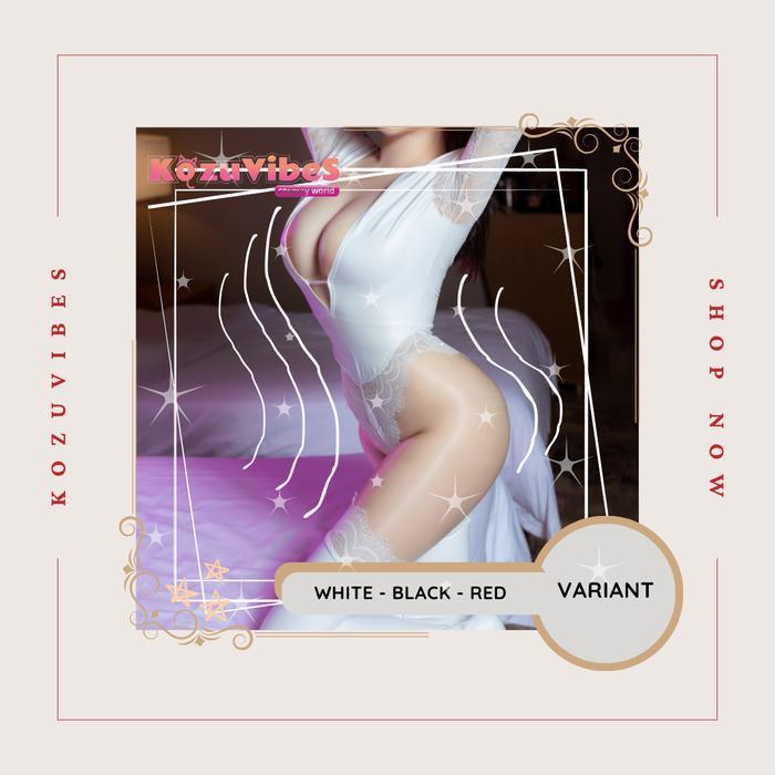 TERBAIK Kozuvibes Cosplay Sexy Kulit Latex PVC Bodysuit Kulit Brokat Mix Open