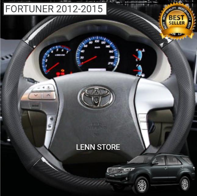 Cover Sarung Stir Carbon Toyota Fortuner 2KD 2012 2013 2014 2015