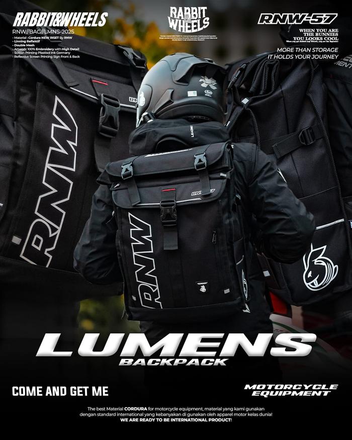 LUMENS Tas Rabbit And Wheels Backpack Bikers Bag RNW