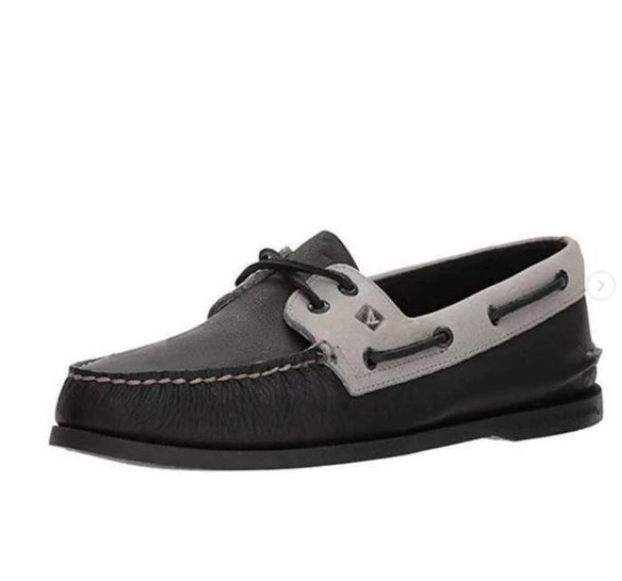 Sepatu Pria Sperry Top Sider Daytona Blackgrey Boat Shoe Original