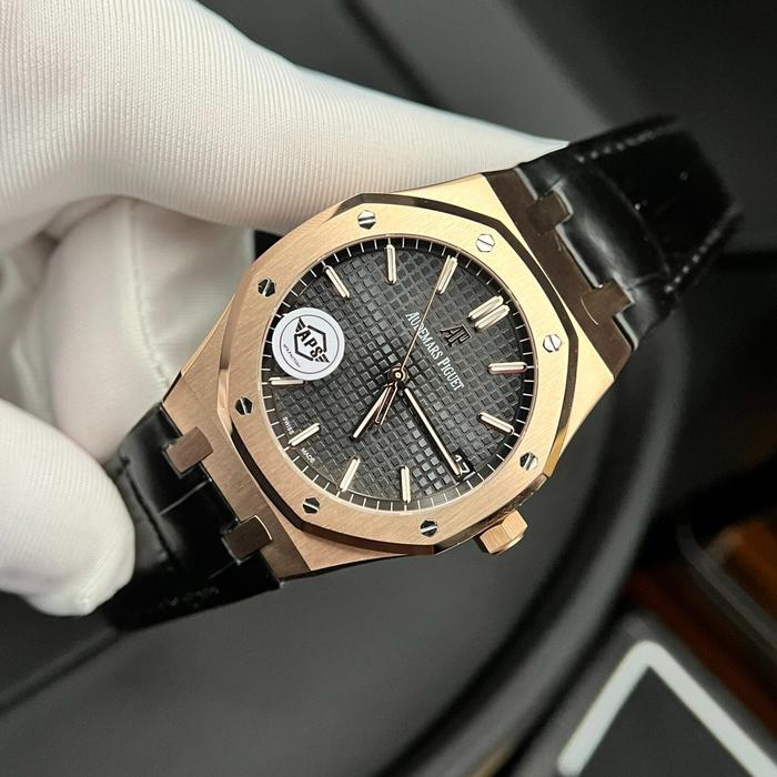 AP LEATHER SWISS Audemars Oak 15500OR Watch Leather Strap 41mm