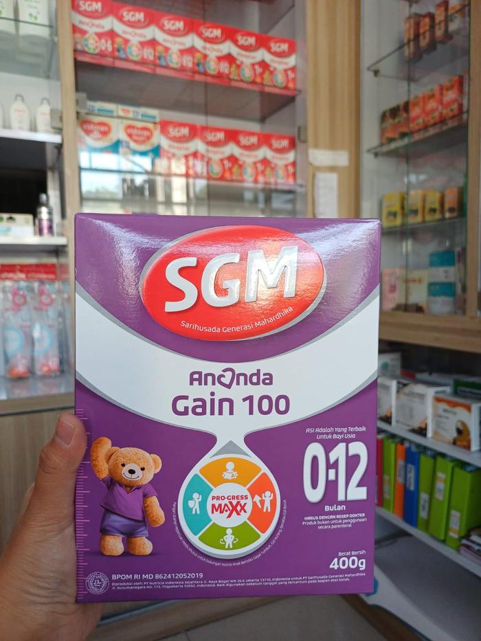 SGM ANANDA GAIN 100 0 -12 400GR BOX SUSU BUBUK FORMULA BAYI GIZI KURANG & GAGAL TUMBUH