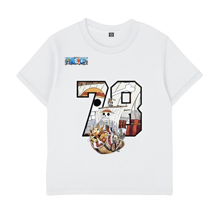 kaos anak laki laki motif anime jepang One piece 78 bahan combad 30s usia 1-8th