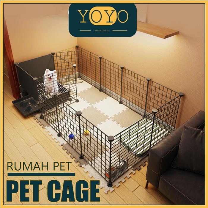 DIY Kandang /Pagar Kucing /Pet Cage Pagar Besi DIY/Kucing Kandang Anjing Kandang