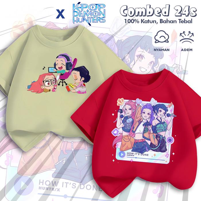 Olibaba - Kaos Anak Premium 1-12 Tahun 100% Katun Tebal 24s Baju Anak Laki Laki Perempuan - V2 B67