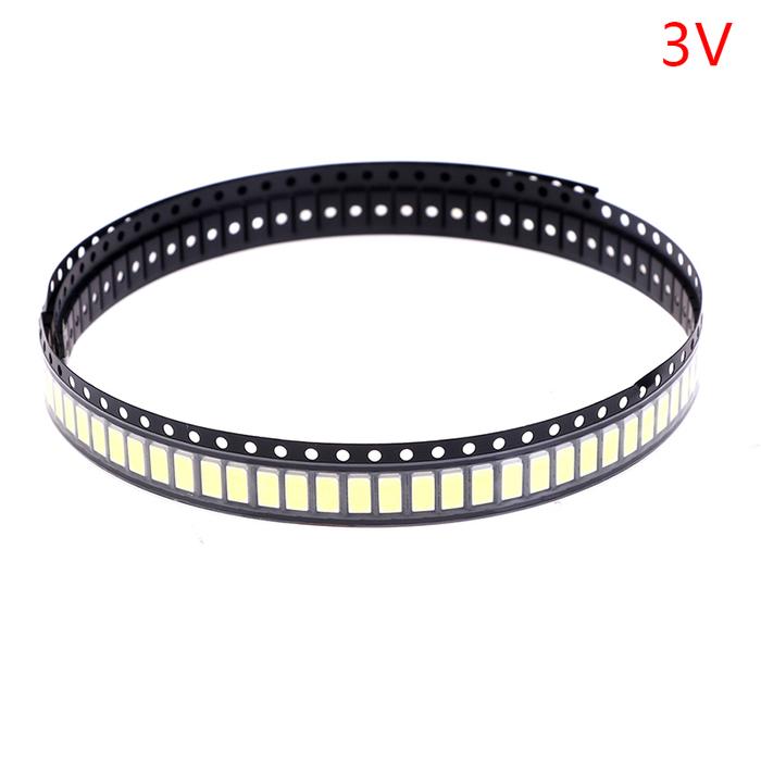 March 100 Buah 3030 SMD LED Beads 1W 3V 6V 9V Lampu Putih Terang