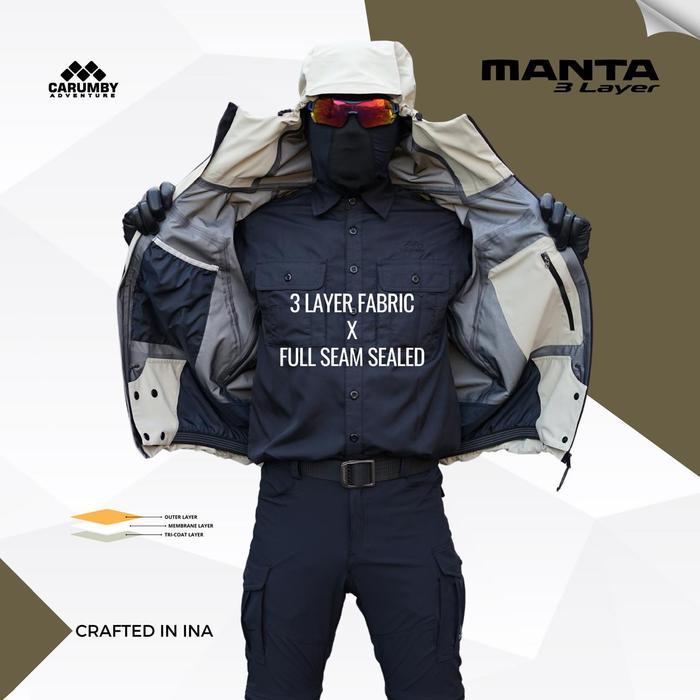 Jaket Gunung Carumby Manta 3 Layer Waterproof Promo !
