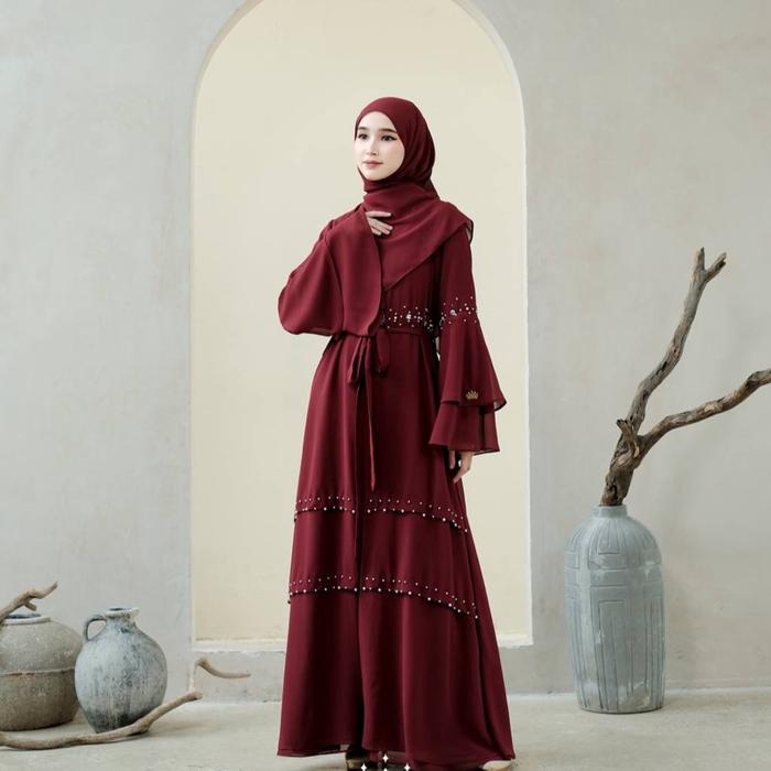 Ready Moana Abaya ori kazami store free pashmina