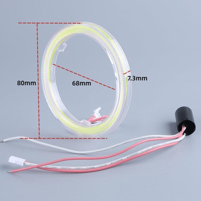 COB lampu depan LED cincin Halo lampu mata malaikat putih lampu