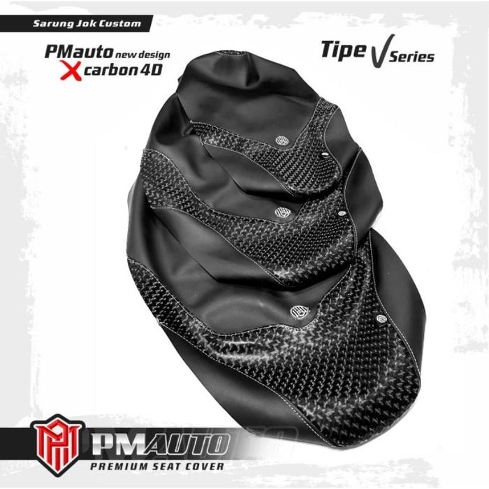 Kulit Jok Sarung Jok Motor Motif 4D Pmauto Beat Vario Mio Scoopy Nmax Pcx Aerox Motif 4D