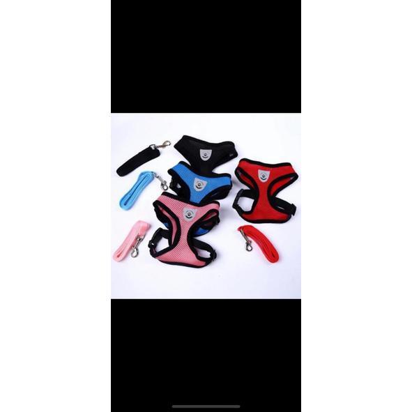 Harness Anjing Rompi Vest Harness Dog Harness Harness Kucing Pet Dog - Biru, M