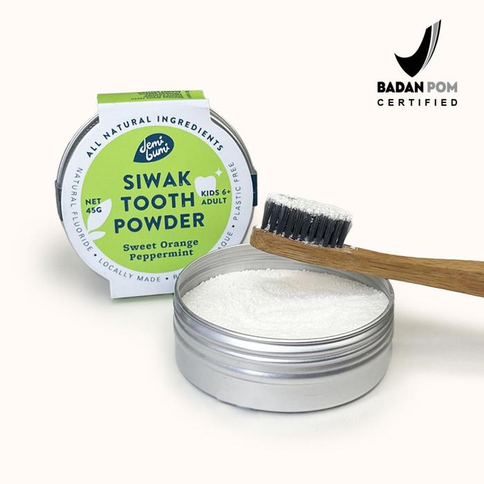 Demibumi Siwak Tooth Powder – Sweet Orange Peppermint