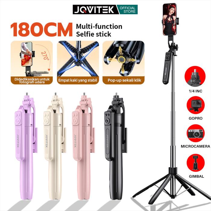 Jqvitek TR16S Tripod 4 In 1 Bluetooth Tongsis Selfie Stick Fill Light 1.8M Tongsis Tripod Remote Ton