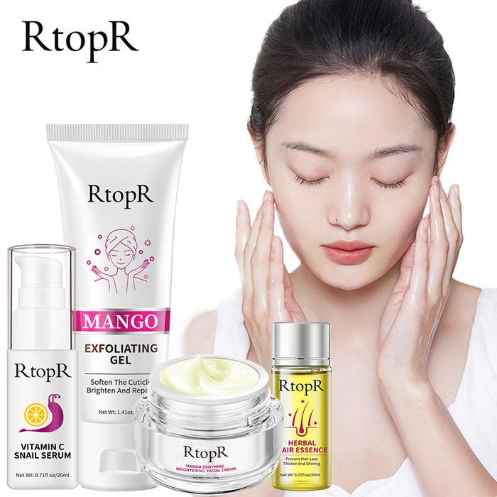 RtopR Natural Plant Extracts Paket Skincare Set Mango Exfoliating